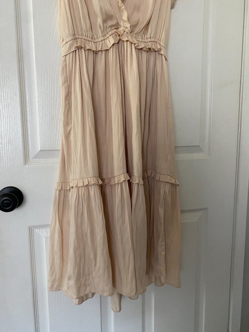 Hale Bob | Ruffle Midi Dress in Champagne - Picture 4 of 12